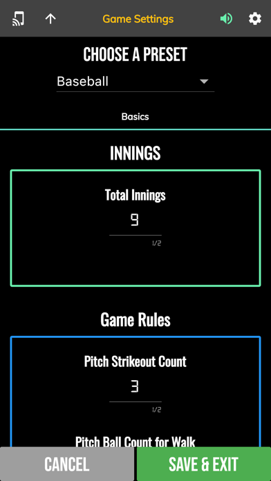 BT Baseball Controller iPhone screenshot 9 - Sports app