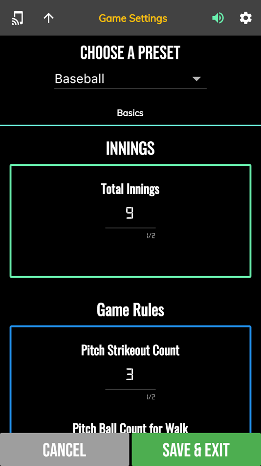 #9. BT Baseball Controller (iOS) By: The Basketball Temple LLC