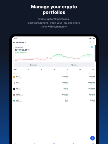 DropsTab: Crypto Tracker iPad screenshot