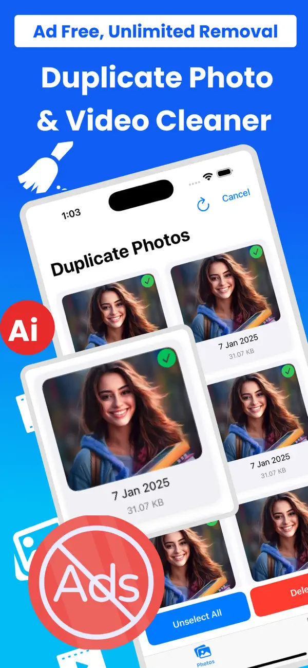 Screenshot #1 pour Photo Duplicate AI Cleaner Pro