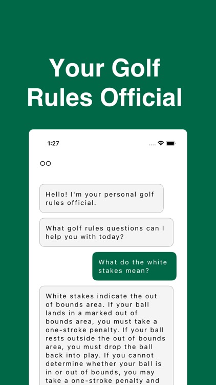 Golf AI - Rules Official