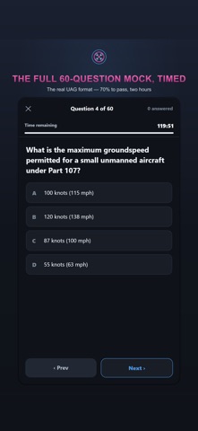 Part 107 Practice Test: Drone iPhone screenshot