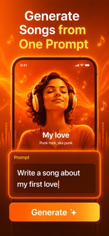 Sunio: AI Music & Song Creator iPhone screenshot