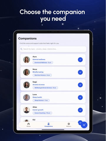 Aura: AI Wellness Companion iPad screenshot