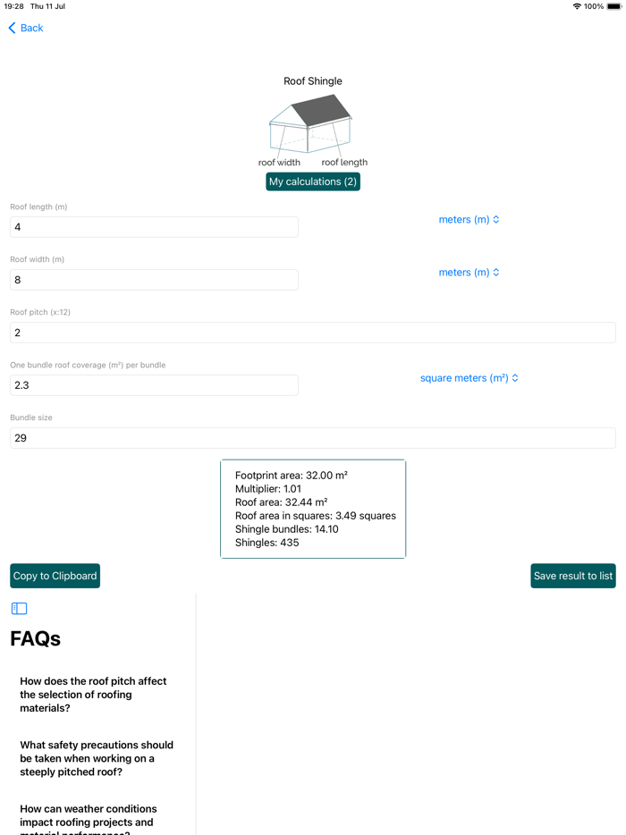 Расчет Кровли для строителей
