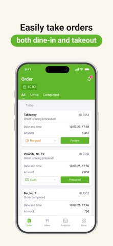 RestoApp Biz iPhone screenshot