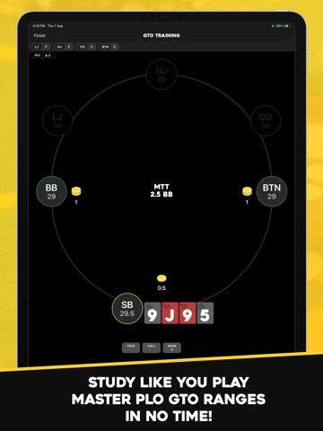 PLO+: Pot Limit Omaha Trainer iPad screenshot