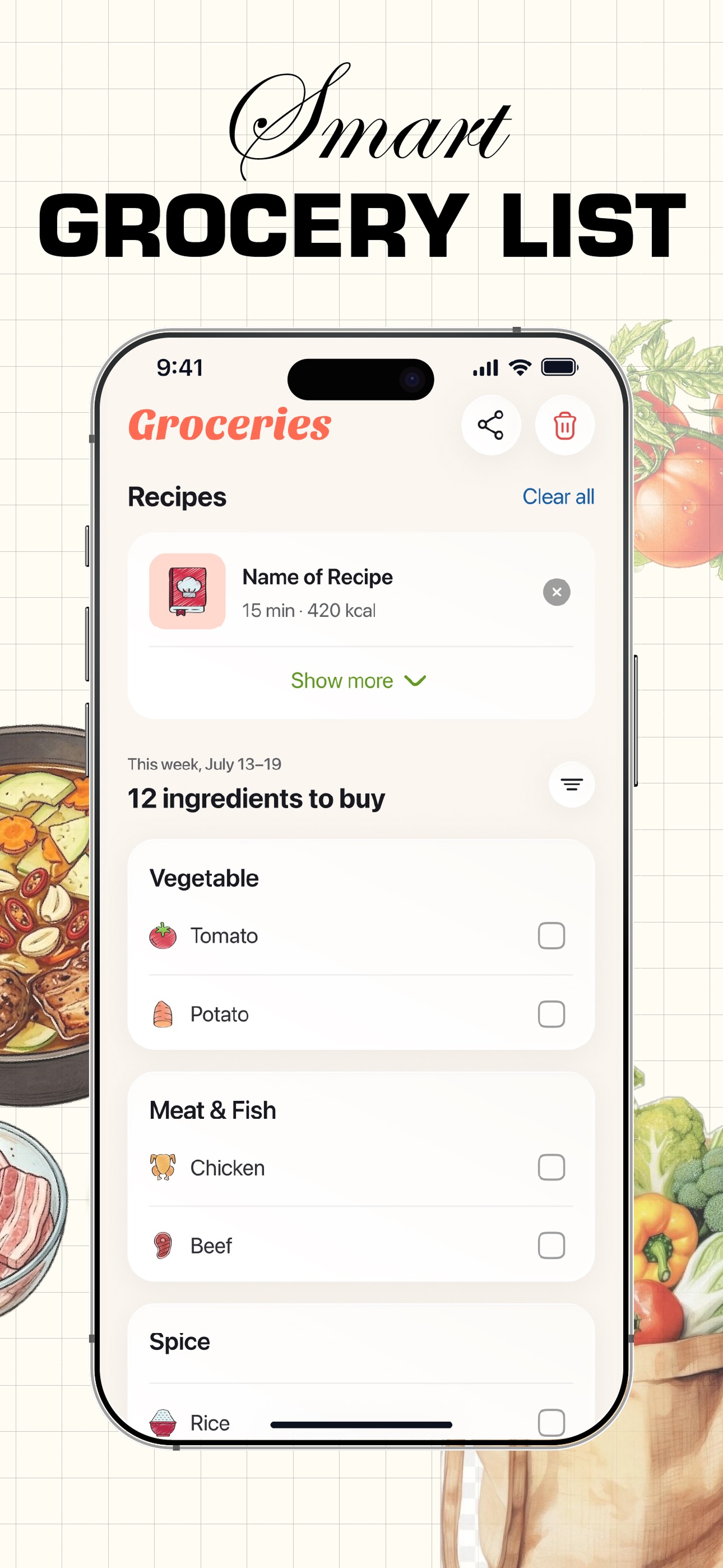Screenshot 5 of Tastory: Recipe & Meal Planner