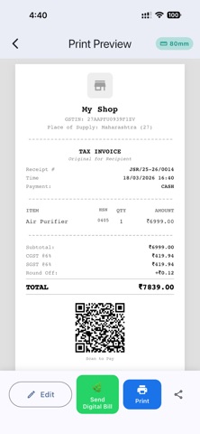 PrintPro - Receipt & Invoice Screenshot 3 of 6
