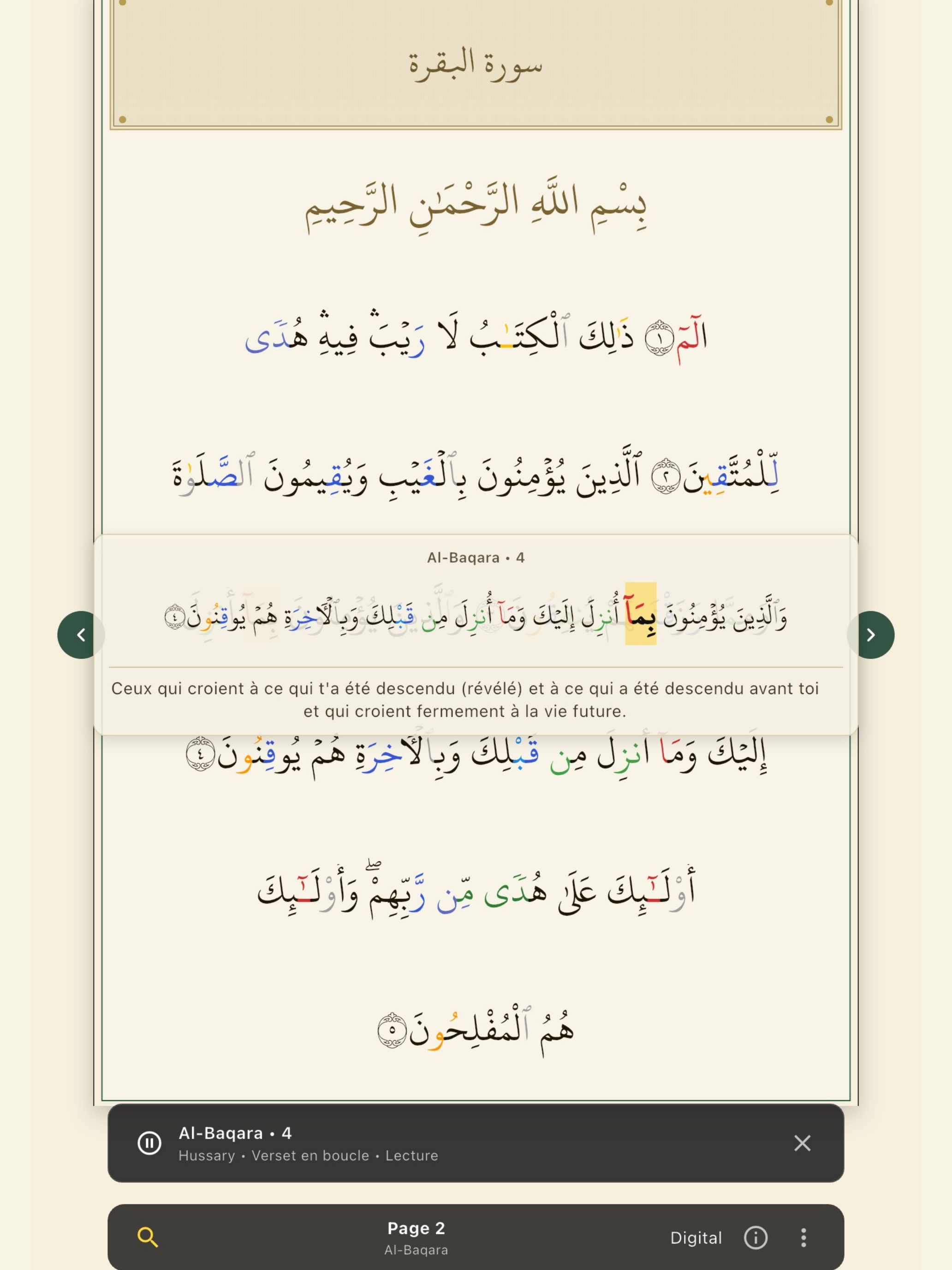Mushaf Digital - Lire le Coran screenshot 7