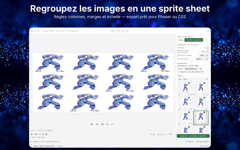 Screenshot #3 pour Gif Separate - Sprite Sheets
