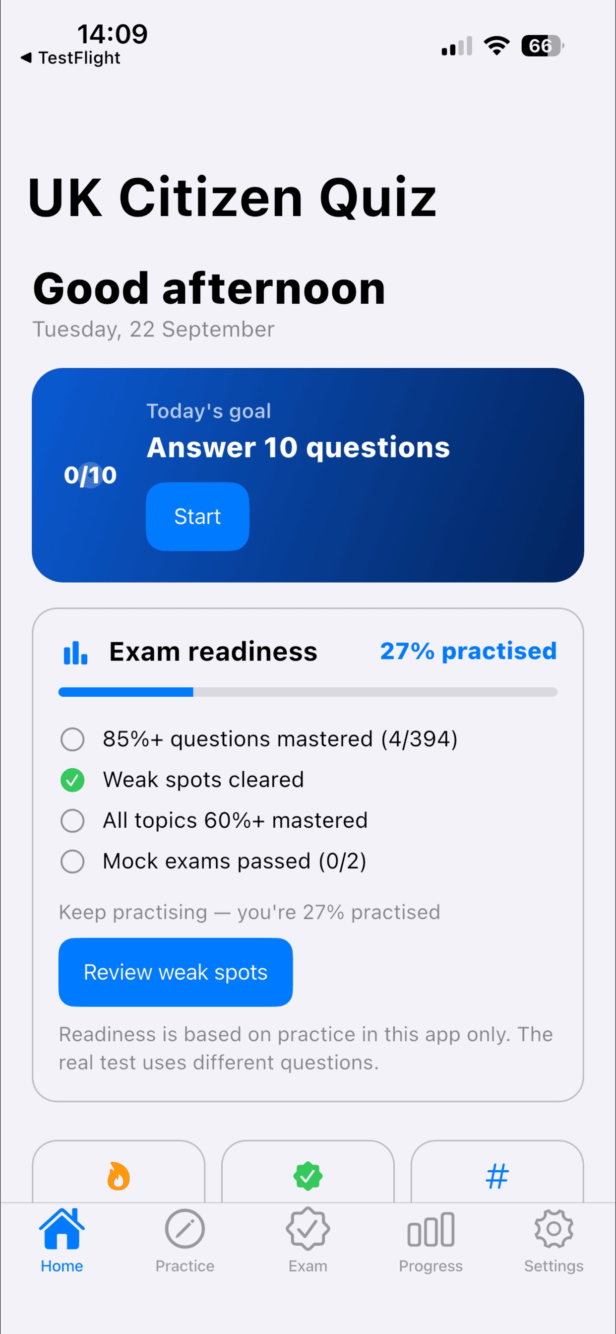 Screenshot 1 of UK Citizen Quiz