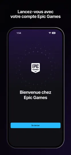 Capture d'écran de Epic Games sur iPhone 1