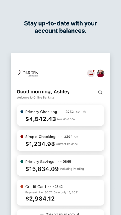 Darden Credit Union Mobile iPhone screenshot