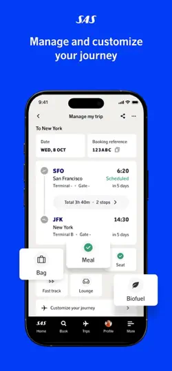 SAS – Scandinavian Airlines iPhone-skjermbilde 5