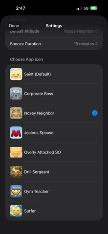 Moodie Reminders iPhone screenshot