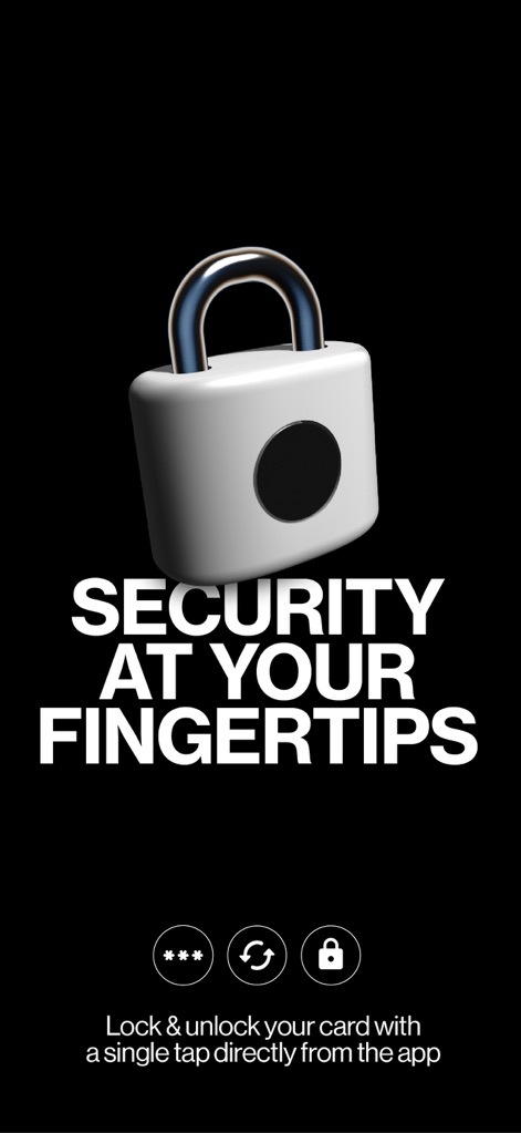 Telda - Esta función permite a los usuarios bloquear y desbloquear su tarjeta al instante, ofreciendo protección adicional mediante un código de acceso o autenticación biométrica.