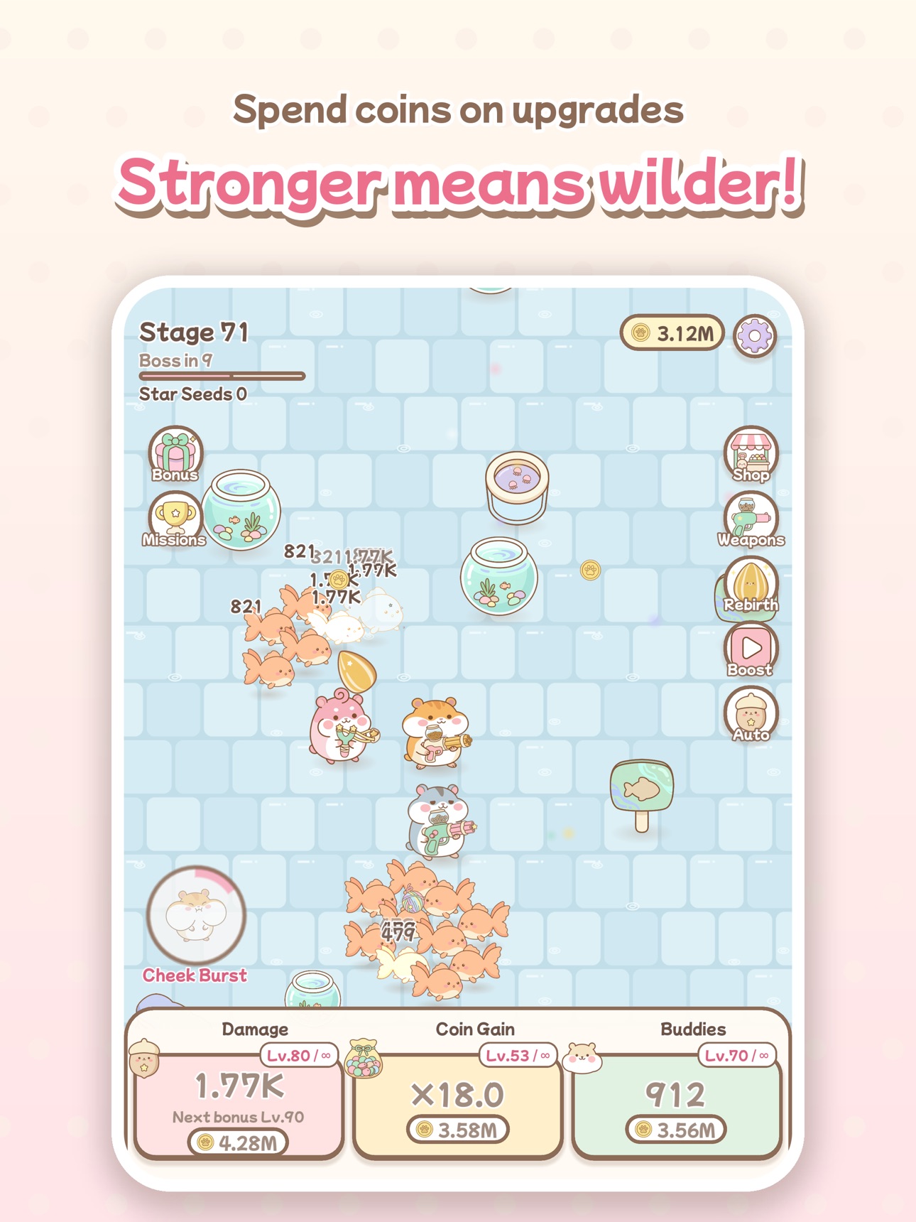 Screenshot 8 of HAMUMU Idle - Fluffy Rampage