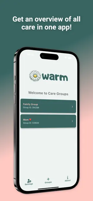 Warm - care planning screenshot 1