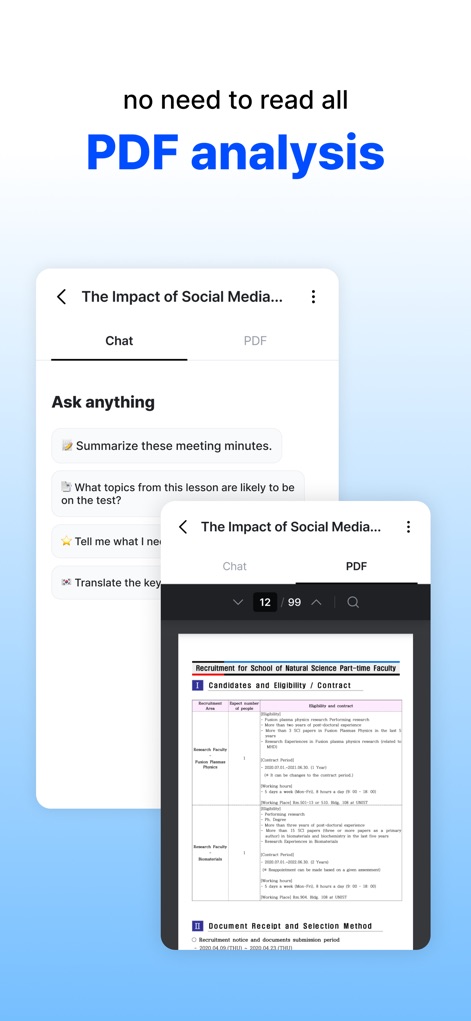 daglo, All-in-one AI - The app's 'PDF analysis' allows for intelligent interaction with documents, enabling users to ask specific questions about the content and providing a full-featured PDF document viewer.