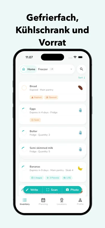 NoWaste: Lebensmittelliste screenshot 4 of 10
