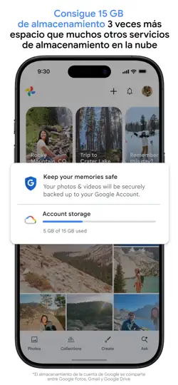 Captura de pantalla de Google Fotos en iPhone 3