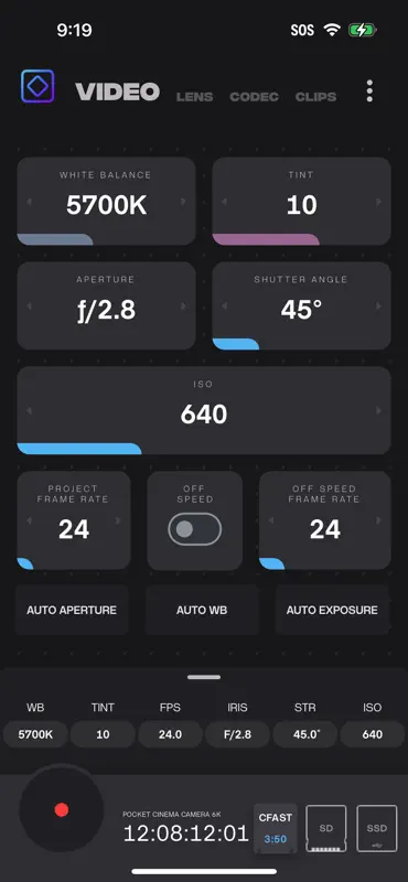 Blackmagic Pocket Control screenshot 2 of 5