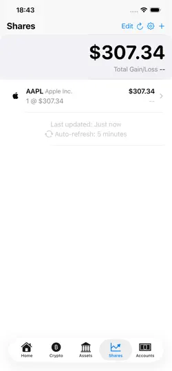 Captura de pantalla de AtiussNetWorth en iPhone 5
