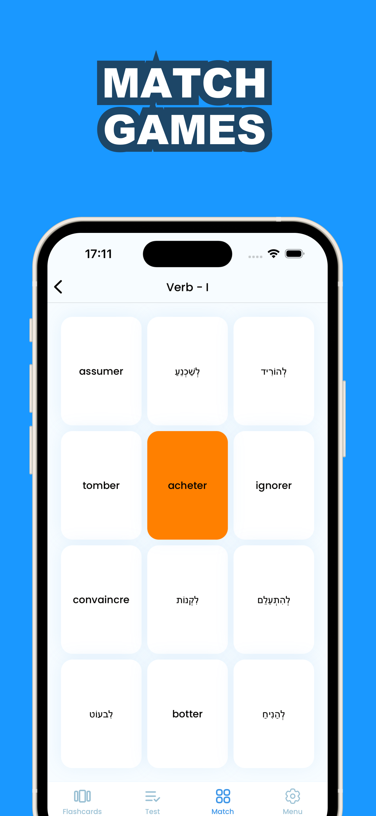 Learn Hebrew & French