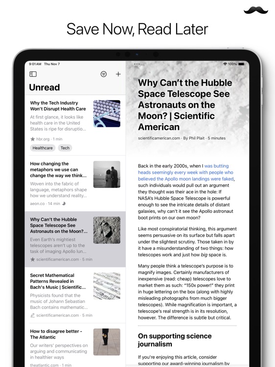 Stache: Save Now, Read Later