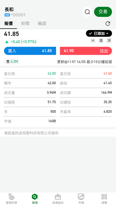 Cheong Lee Securities Ltd Screenshot