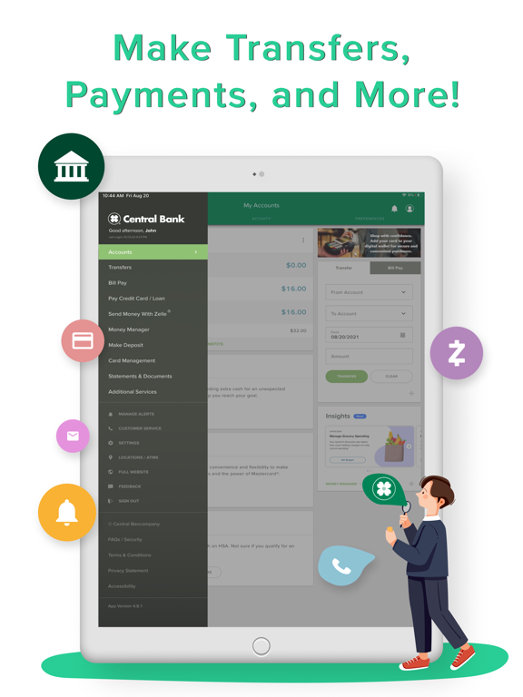 Central Bank - Mobile iPad screenshot 10 - Finance app