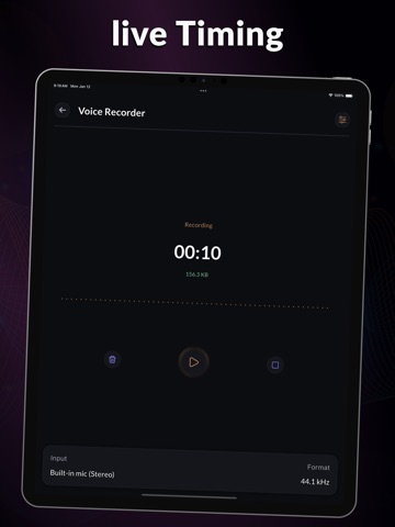 HD Voice Recorder: Voice Memos iPad screenshot