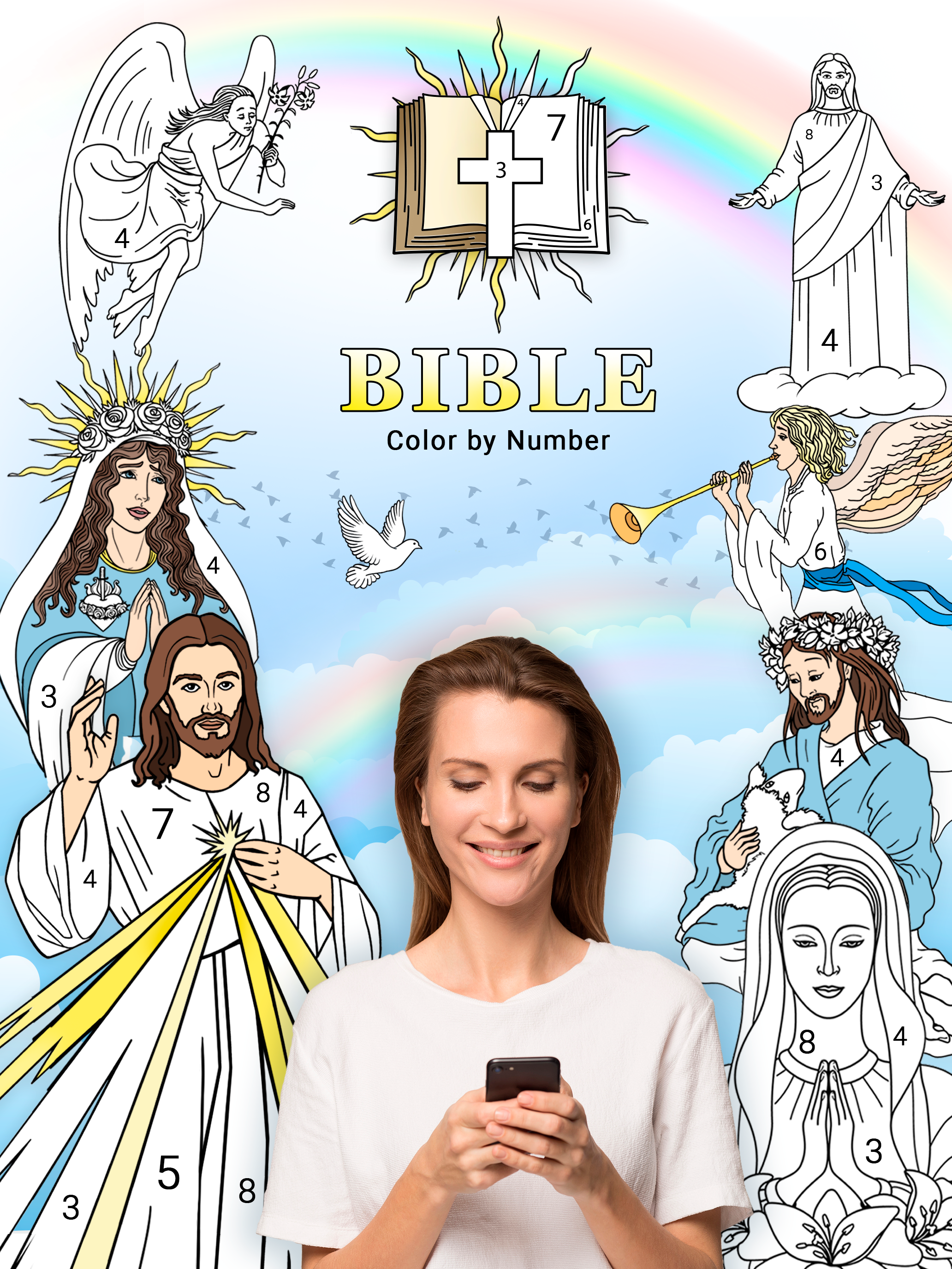 Bible Coloring Book by Number