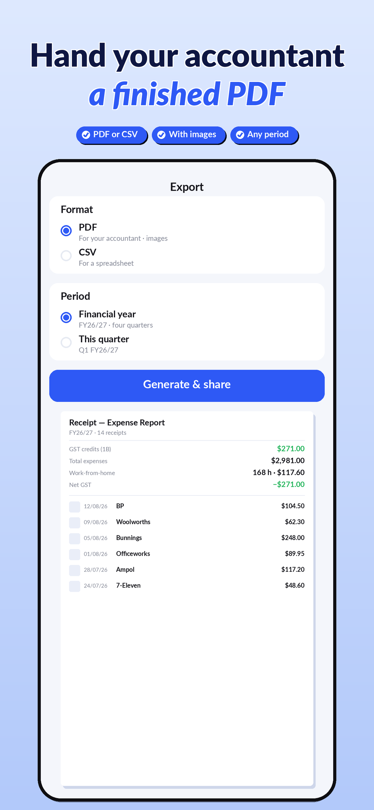 Receipt: BAS, GST & ABN Tax screenshot 5
