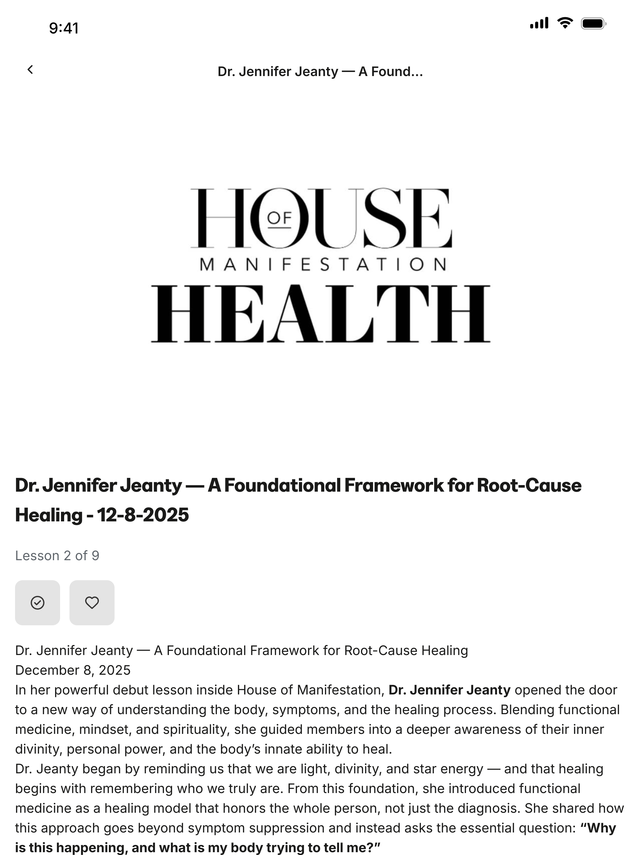 House of Manifestation