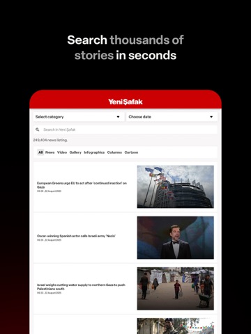 Yeni Şafak English iPad screenshot