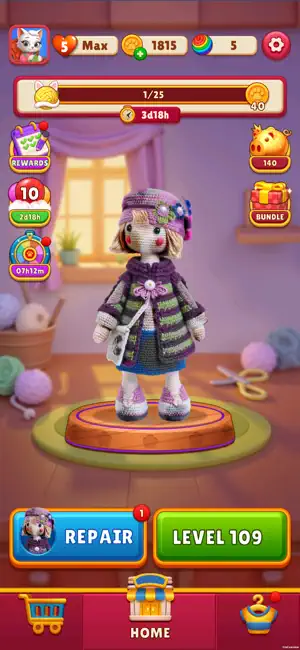 Crafty Cat: Puzzle&Knitting screenshot 3