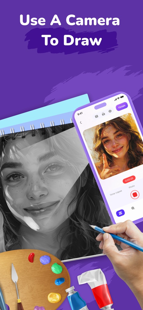 AR Sketch Anime: Trace Drawing - Leverage the device's camera to project chosen images onto any surface, providing a live guide for direct drawing with your pencil.