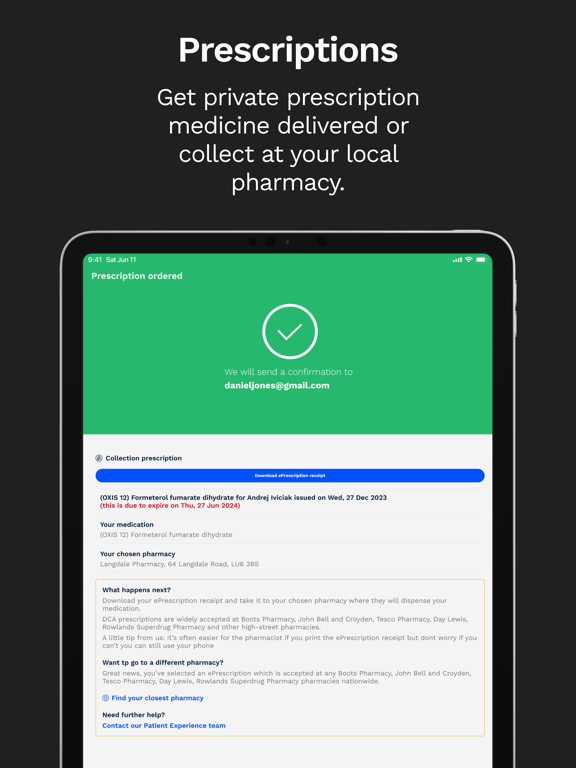 Nuffield Health Virtual GP iPad screenshot 4 - Medical app