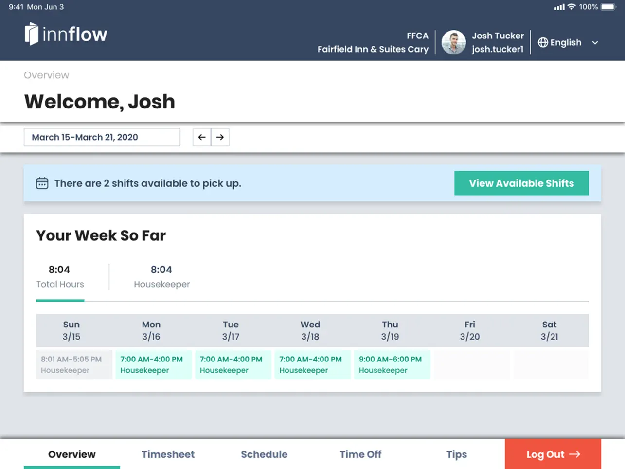 Screenshot #5 pour Inn-Flow: Time Clock