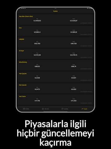 Altın Yastık: Altın Fiyatları iPad screenshot