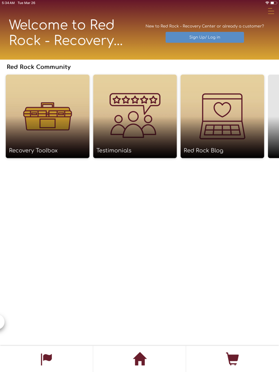 Red Rock - Recovery Center iPad screenshot 1 - Lifestyle app