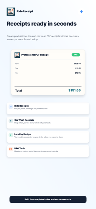 RideReceipt Screenshot 1 of 7