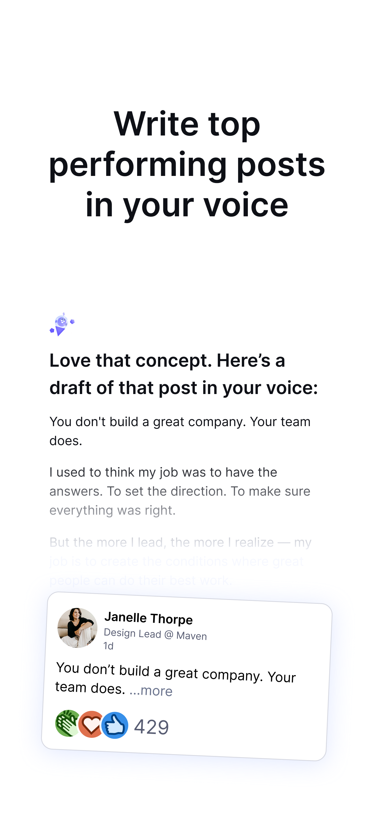 Stanley: Draft LinkedIn Posts