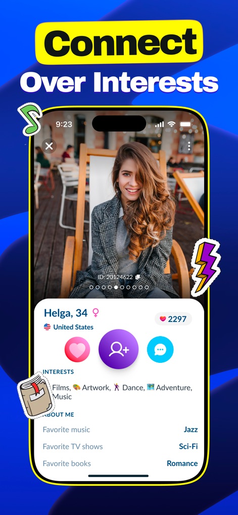 Olive - Make New Friends - This tool highlights detailed user profiles, showcasing shared interests and personalized 'About Me' sections for deeper, more authentic connections.