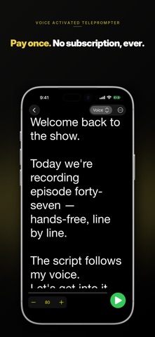 Voice Teleprompter PRO app screenshot