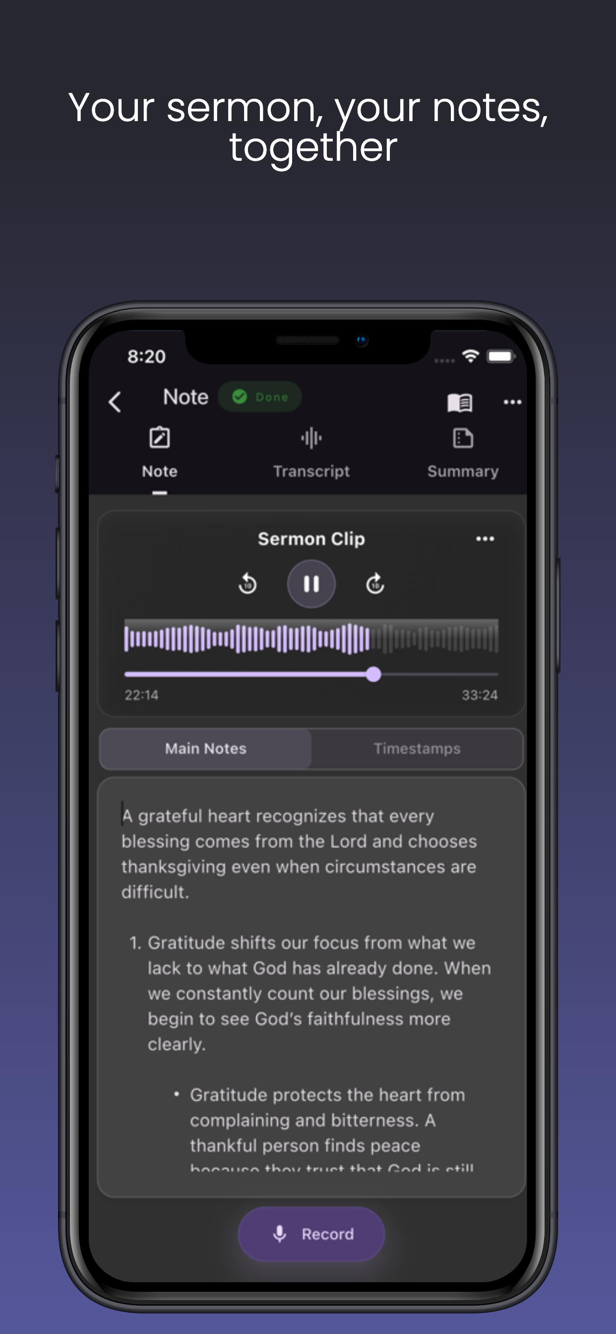 Sermon Log screenshot 6