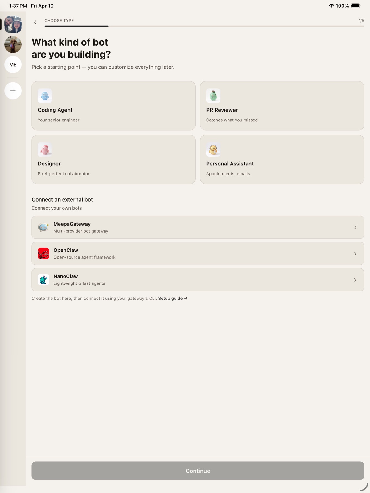 meepachat ipad screenshot 1