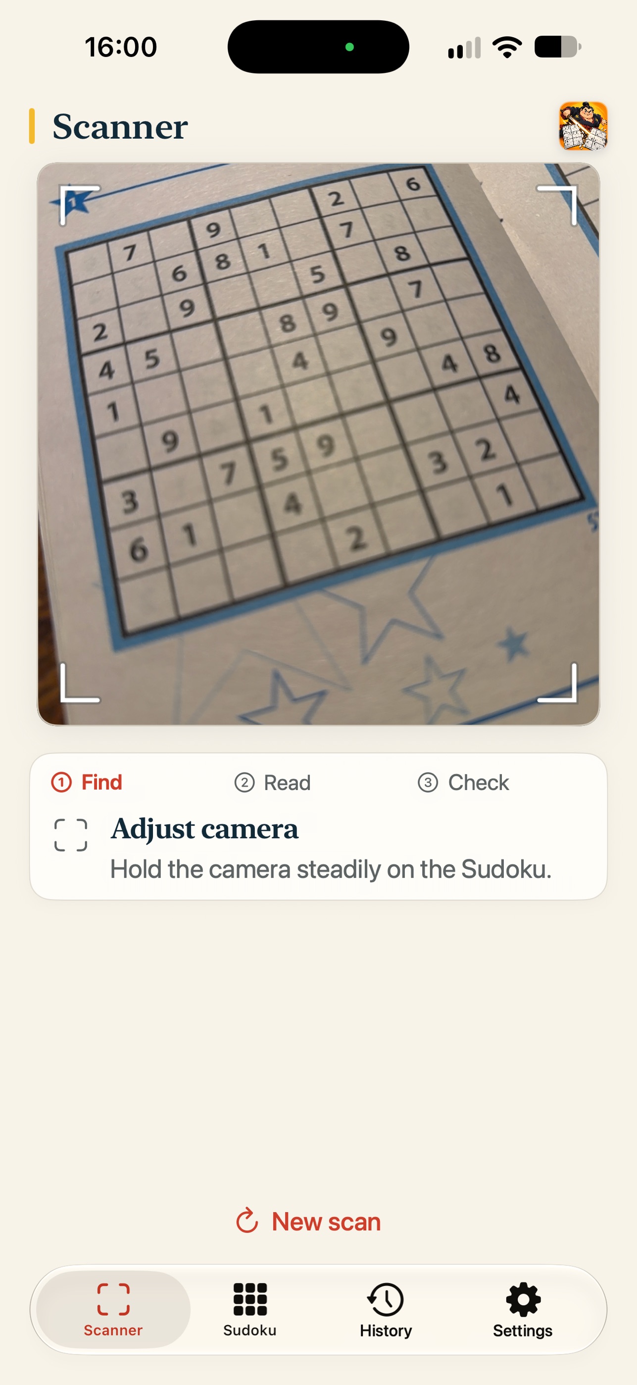 Screenshot 1 of SudoFlash: AI Sudoku Scanner